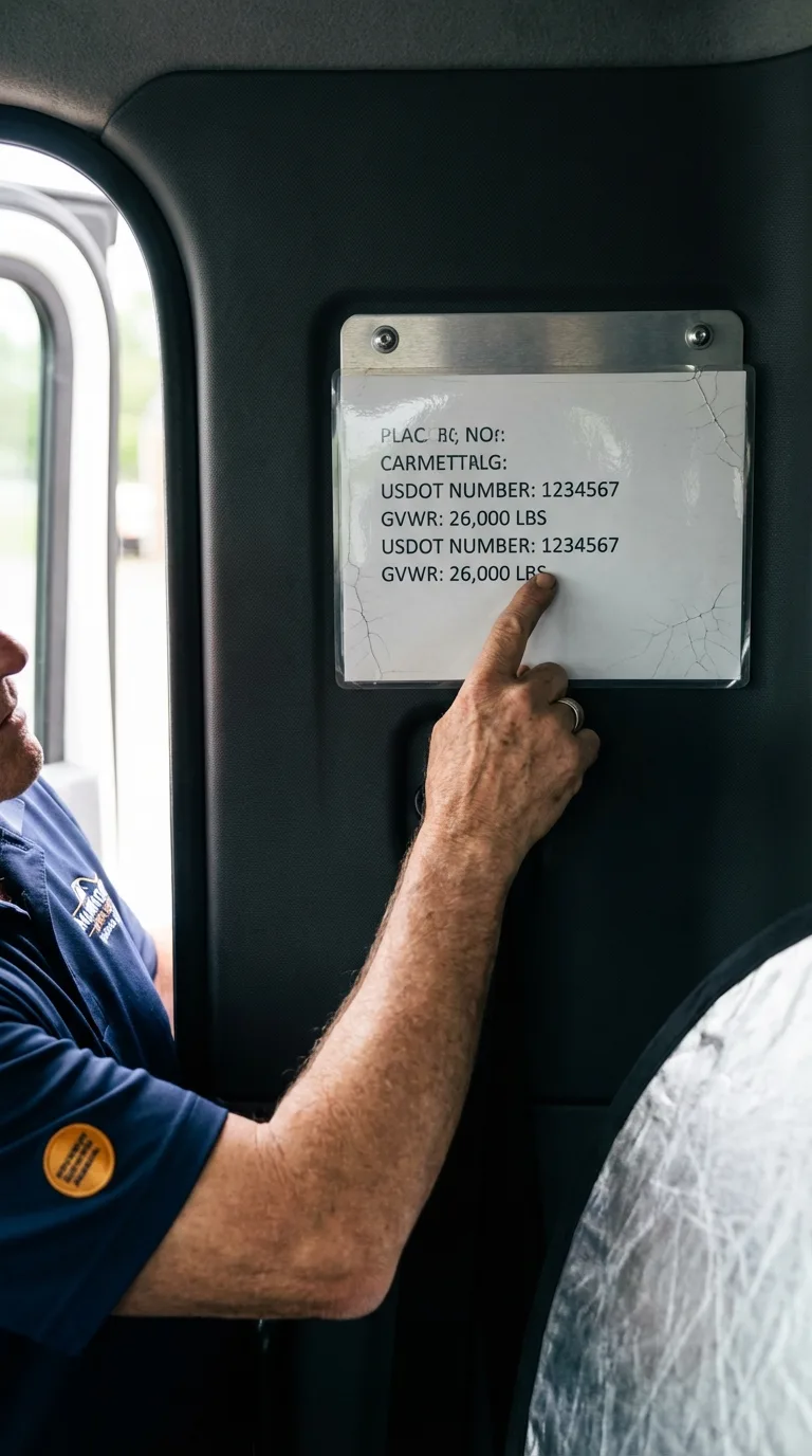 USDOT licensing placard verification in York Beach